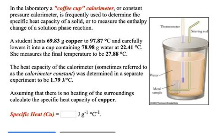 How do you find the heat capacity of a coffee cup calorimeter?